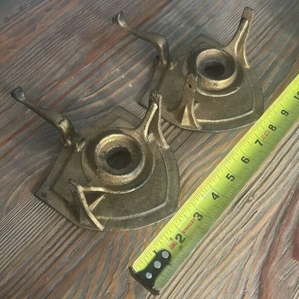 Vintage cast iron candle wall‎ sconce or table candle holder antique Japan